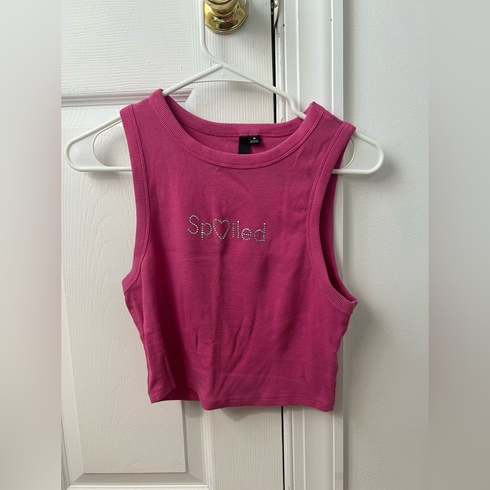 Pink garage tank top